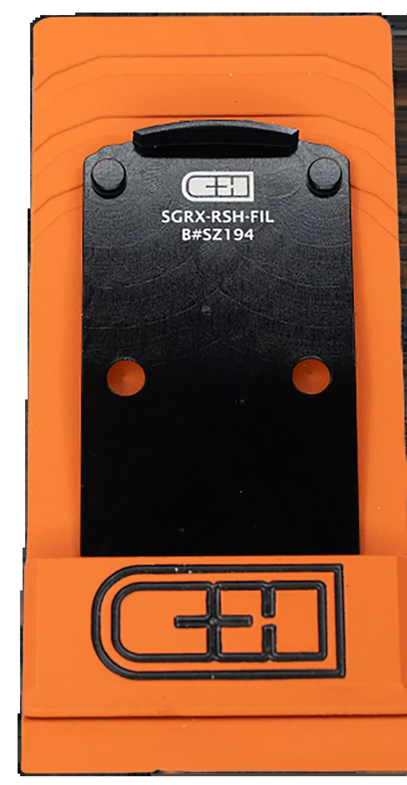 C&H Precision SGRXRSHFIL SIG P320 RX/Pro/AXG Series Red Dot Adapter Plate - Black Anodized - Trijicon/Holosun Pattern