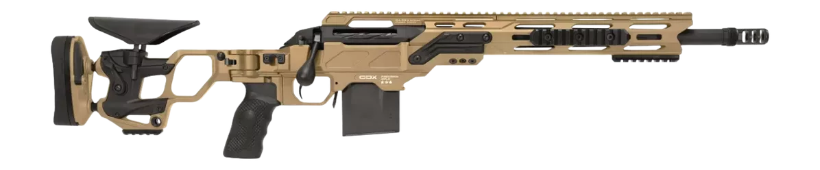 Cadex Inc CDXSSCOV308165CP20I2E1 CDX-SS Seven S.T.A.R.S. Covert Compact 308 Win 10+1 16.50" Black DLC Fluted Threaded Barrel, Hybrid Tan Cerakote Receiver w/Picatinny Rail, M-LOK Handguard, Hybrid Tan