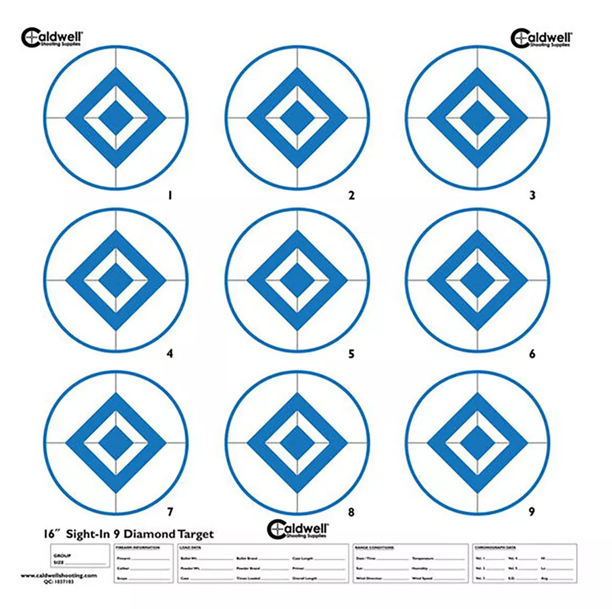 Caldwell 1175519 DiamondSelf-Adhesive Recycled Paper Universal 16" Blue/White 10 Pack