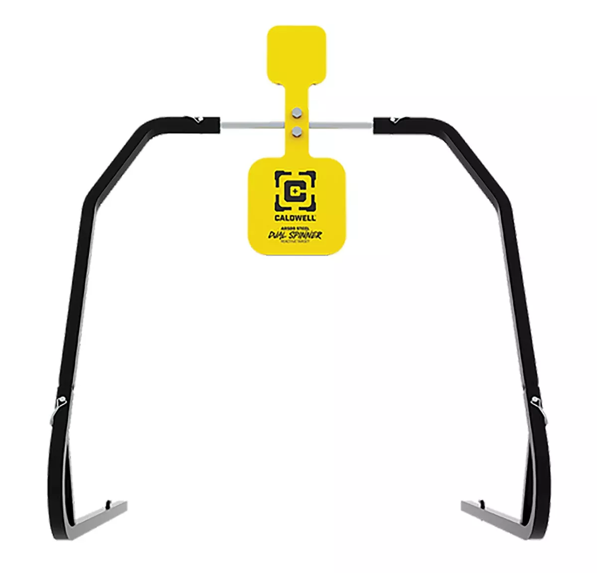 Caldwell 1196226 Daul SpinnerYellow AR500 Steel 3/8" Thick Standing Target Includes 5" & 8" Plates