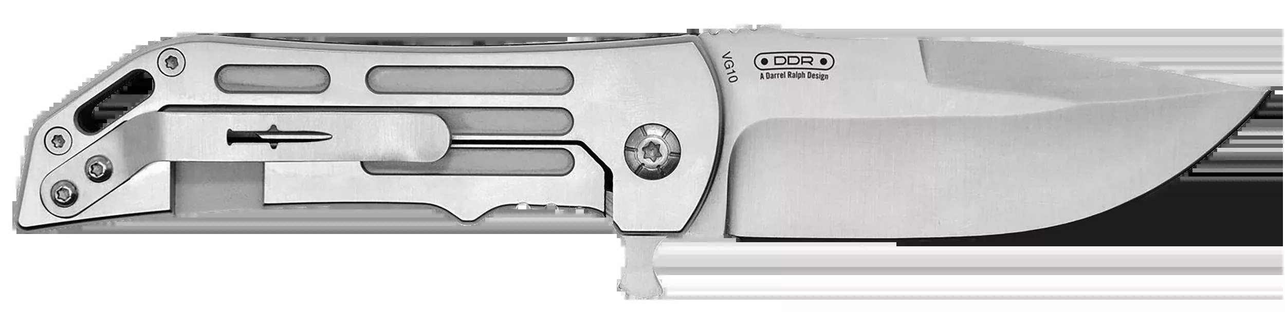 Camillus Dominator II 3" Folding Drop Point Plain Edge 420 Steel Titanium Bonded Knife - Silver Carbon Fiber/SS Handle
