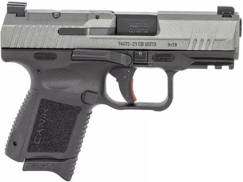 Canik TP9 Elite Subcompact Pistol 9mm Luger 3.60" Barrel 12 Round Tungsten Gray Cerakote Steel Slide Black Interchangeable Backstrap Grip