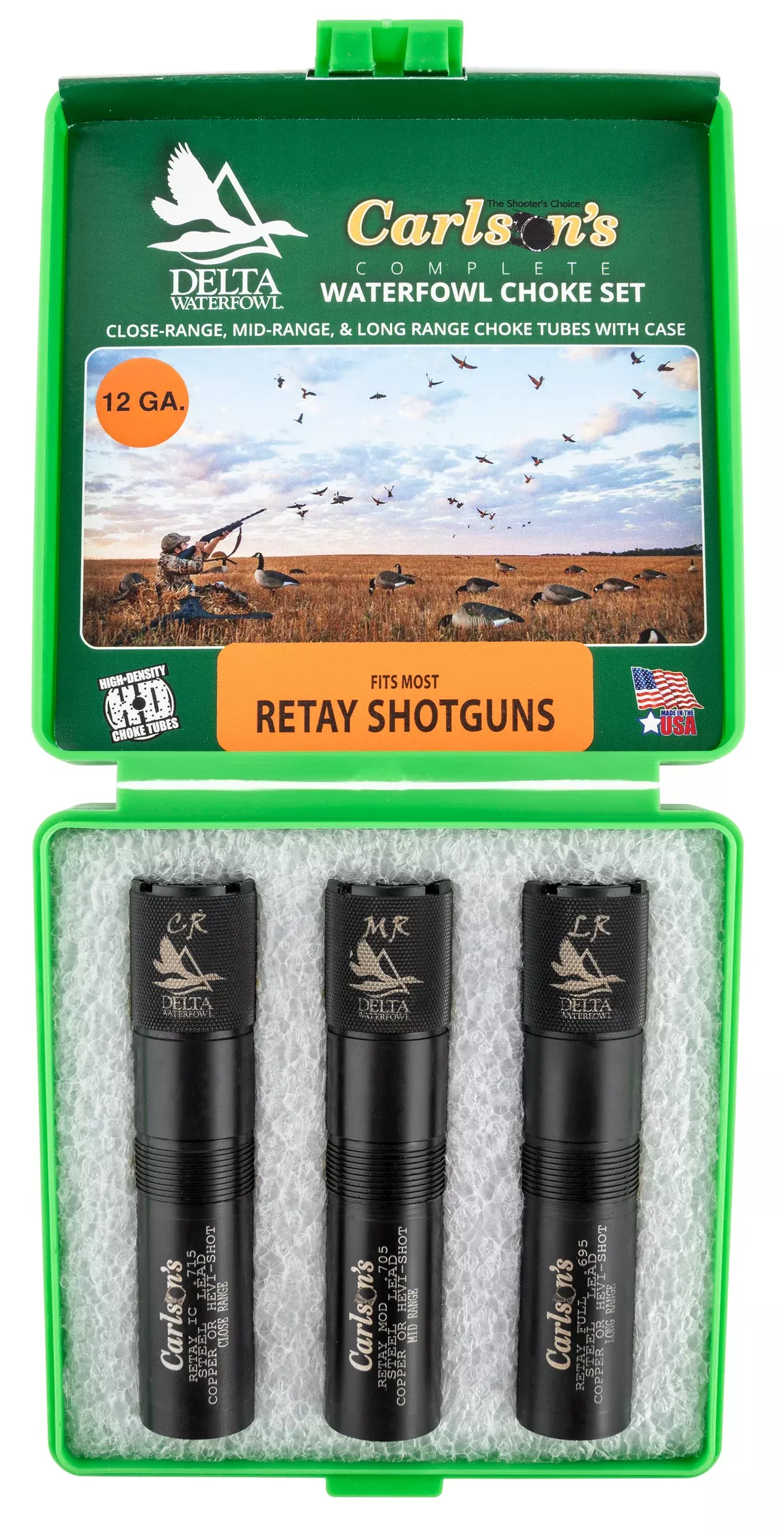 Carlson's Choke Tubes 07779 Delta WaterfowlRetay 12 Gauge Mid/Long/Close Range 17-4 Stainless Steel