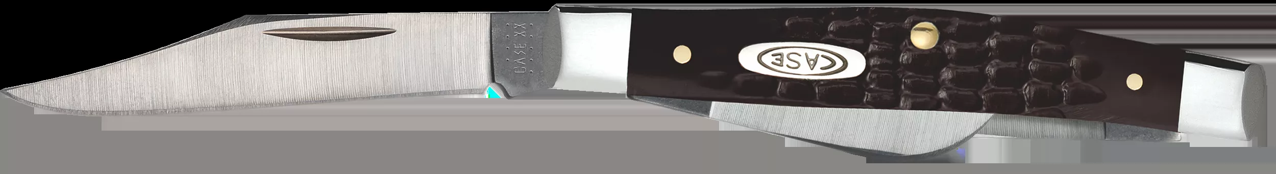 Case 00081 StockmanSmall 2"/1.5"/1.49" Folding Clip/Sheepfoot/Pen Plain As-Ground Stainless Steel Blade/ Brown Jigged Synthetic Handle