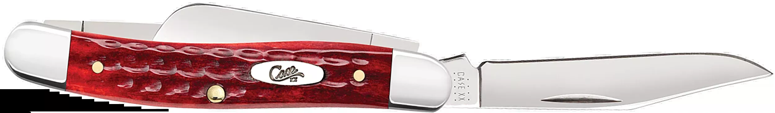 Case Medium Stockman 3-Blade 2.57"/1.88"/1.71" Folding Knife - Pocket Worn Old Red Bone