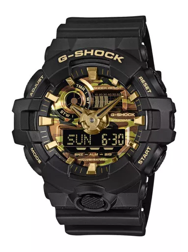 Casio G-SHOCK GA-700CF-1A Analog-Digital Camouflage Dial Watch Black