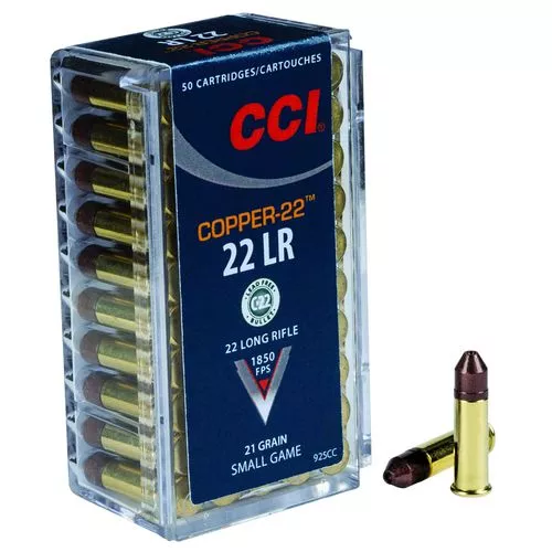 CCI 925CC Copper-2222 LR 21 gr Copper Hollow Point 50 Bx/ 100 Cs