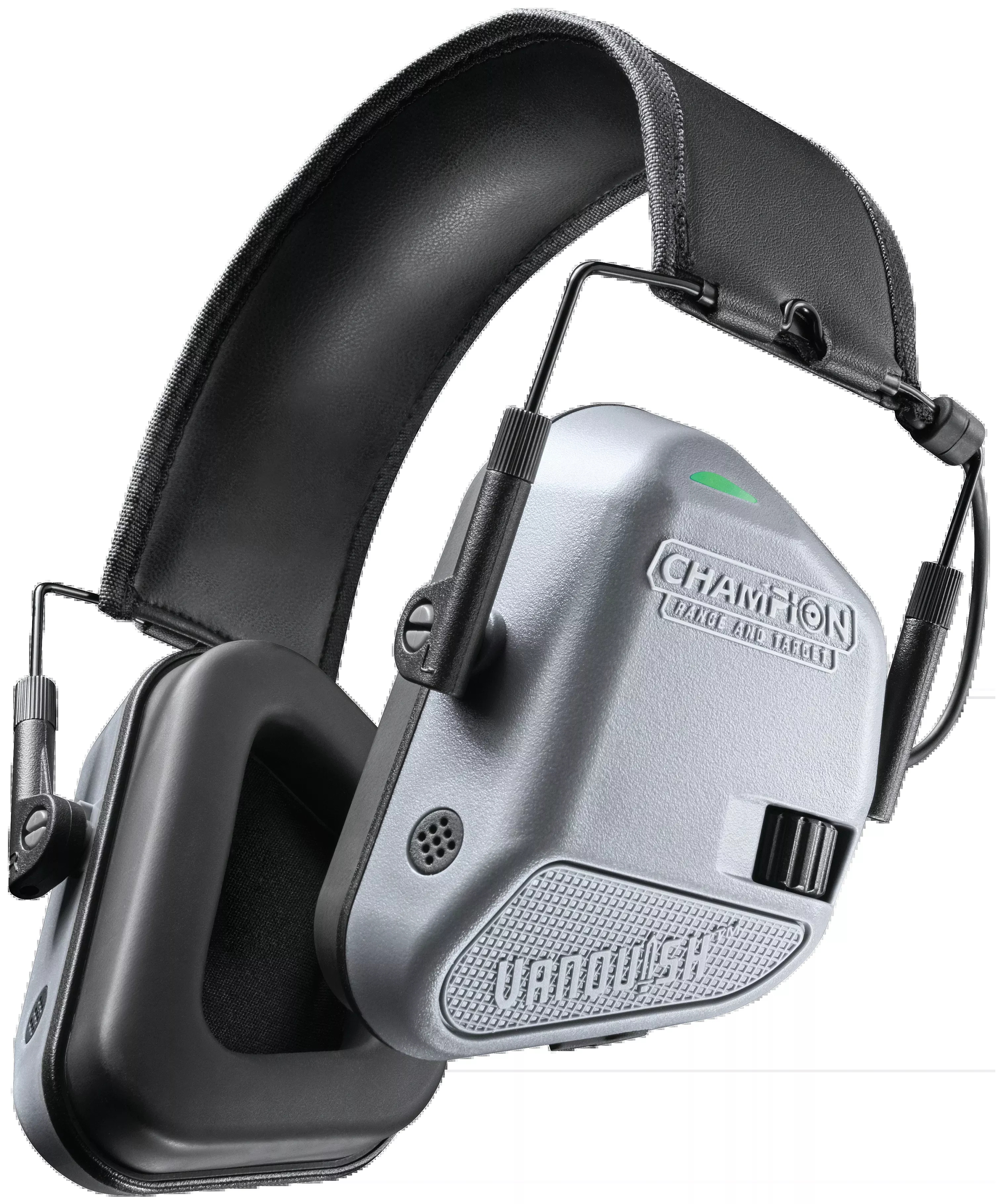 Champion Targets Vanquish 22 dB Electronic Earmuff Over the Head Rechargeable Li-ion Gray/Black