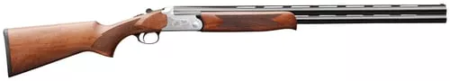 Charles Daly 930217 202Full Size 20 Gauge Break Open 3" 2rd 26" Blued Over/Under Vent Rib Barrel, Engraved Quail Scene Silver Steel Grooved Receiver, Fixed Checkered Walnut Stock
