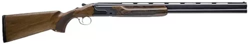 Charles Daly 930395 202E20 Gauge Break Open 3" 2rd 26" Black Over/Under Vent Rib Barrel, Black Engraved Steel Receiver, Fixed w/Pistol Grip Walnut Stock