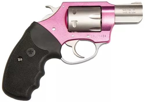 Charter Arms 52330 Pathfinder Pink Lady Small Frame 22 WMR 8 Shot 2" Stainless Steel Barrel, Pink Cerakote Aluminum Frame,Stainless Cylinder, Black Finger Grooved Rubber Grip, Exposed Hammer