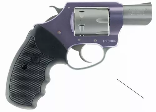 Charter Arms 52340 Pathfinder Lavender Lady Small Frame 22 WMR 8rd 2" Stainless Steel Barrel, Lavender Aluminum Frame, Stainless Cylinder, Black Finger Grooved Rubber Grip, Exposed Hammer