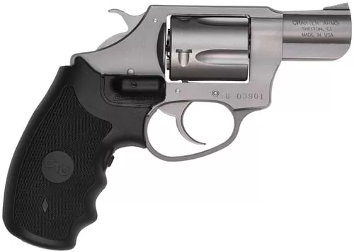 Charter Arms 73824 UndercoverSmall 38 Special, 5 Shot 2" Matte Stainless Steel Barrel & Cylinder, Aluminum Frame w/Black Crimson Trace Laser Grip, Exposed Hammer