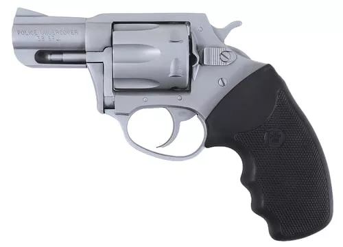 Charter Arms 73840 UndercoverLarge 38 Special, 6 Shot 2.20" Stainless Steel Barrel & Cylinder, Anodized Aluminum Frame w/Black Finger Grooved Rubber Grip, Exposed Hammer
