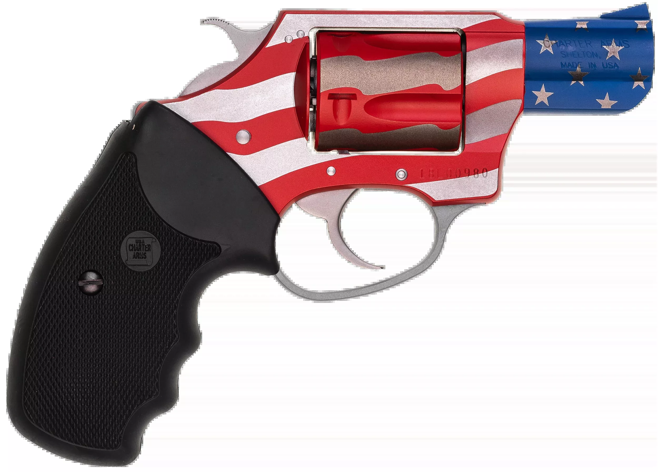 Charter Arms Undercover The Old Glory 38 Special 2" 5-Shot SAO Revolver - American Flag Aluminum