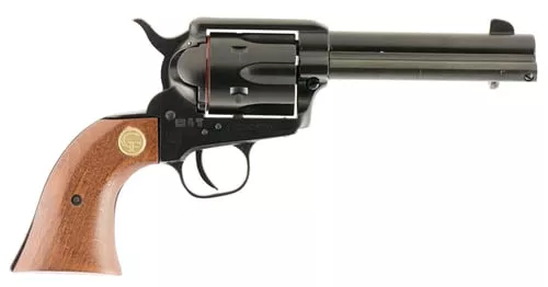 Chiappa Firearms 340053 SAA 1873Medium Frame 22 LR 6 Shot, 4.75" Blued Steel Barrel, Blued Steel Frame, Blued Cylinder, Wood Grip, Exposed Hammer
