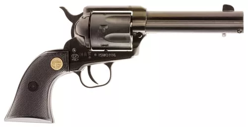 Chiappa Firearms 340250 SAA 1873Medium Frame 22 LR 6 Shot, 4.75" Blued Steel Barrel, Cylinder & Frame, Black Plastic Grip, Exposed Hammer