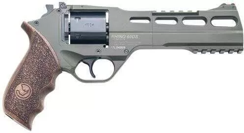 Chiappa Rhino 60SAR Revolver 357 Magnum 6" Barrel 6 Shot Walnut Grip OD Green