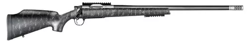 Christensen Arms 8011002501 Traverse375 H&H Mag 3+1 22" Threaded Barrel, Natural Stainless, Black with Gray Webbing Stock
