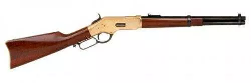 Cimarron 1866 Trapper 45 Colt 16" Round Barrel Brass Standard Finish Blued Walnut Stock/Forend CA235