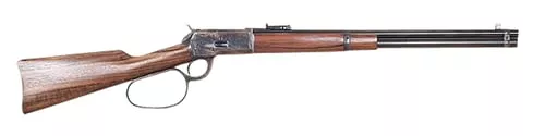Cimarron AS067 1892 Cogburn Carbine 45 Colt (Long Colt) 10+1 20" Blued Round Barrel, Color Case Hardened Stainless Steel Receiver, Walnut Fixed Stock, Right Hand