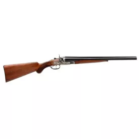 Cimarron Doc Holliday 12 Gauge 3" Chamber 20" Cyl/Cyl Side by Side Shotgun - Color Case Hardened Blued Walnut
