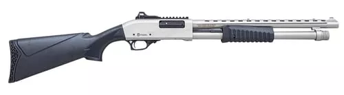 Citadel FRMN2020SYN MarinerFull Size 20 Gauge Pump 3" 4+1 18.50" Nickel Finished Heat Shield Barrel, Nickel Finished Aluminum Receiver w/Picatinny Rail, Black Fixed Synthetic Stock