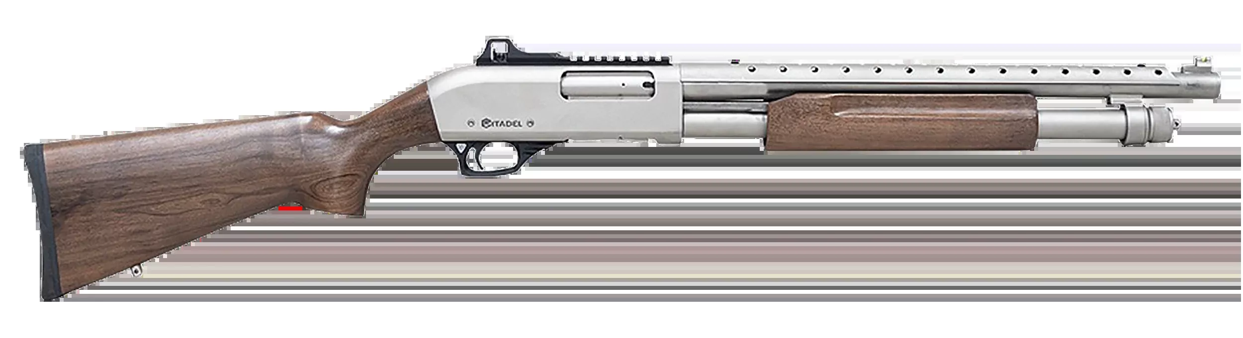Citadel Mariner 20 Gauge 3" 4+1 18.5" Pump-Action Shotgun - Nickel / Walnut