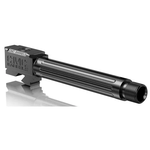 CMC Triggers 75511 Match Precision9mm Luger 4.48" Black DLC Finish 416R Stainless Steel Material with Fluting & Threading for Glock 17 Gen3-4