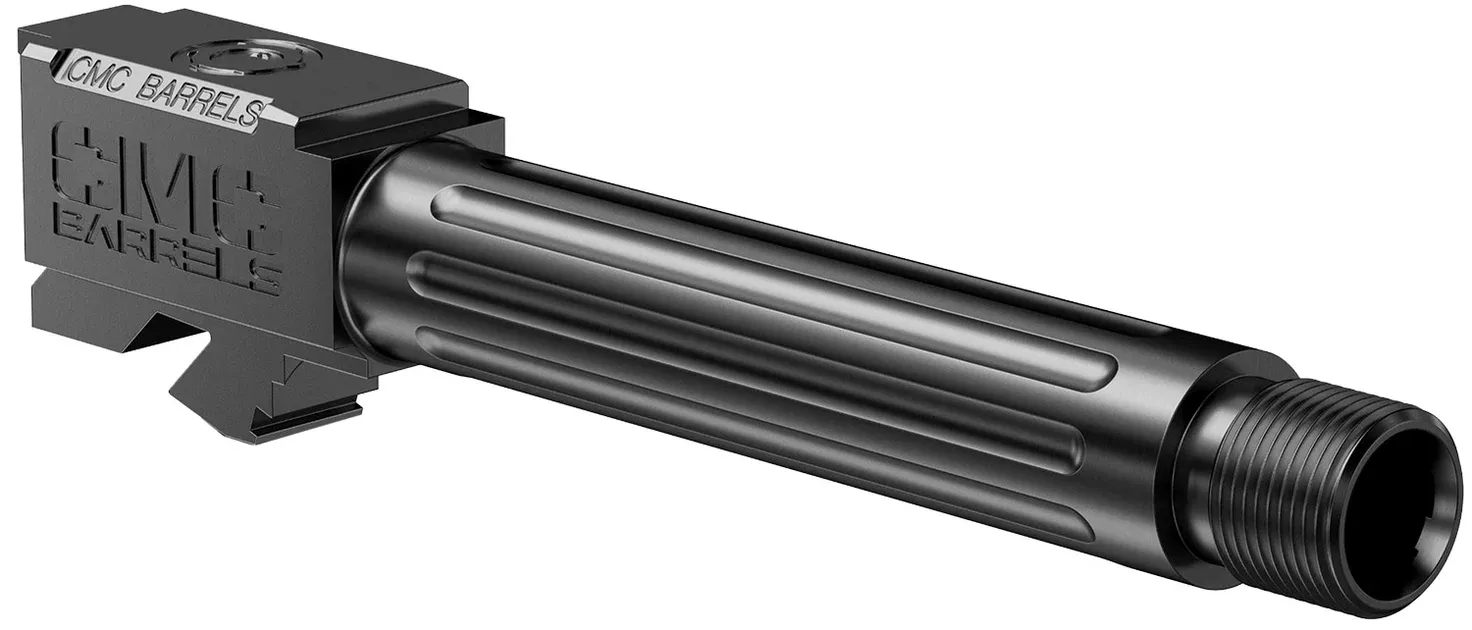 CMC Triggers 75521 Match Precision9mm Luger 4.01" Fluted/Match Grade/Threaded Black DLC Stainless Steel, Compatible w/ Glock 19 Gen3-4