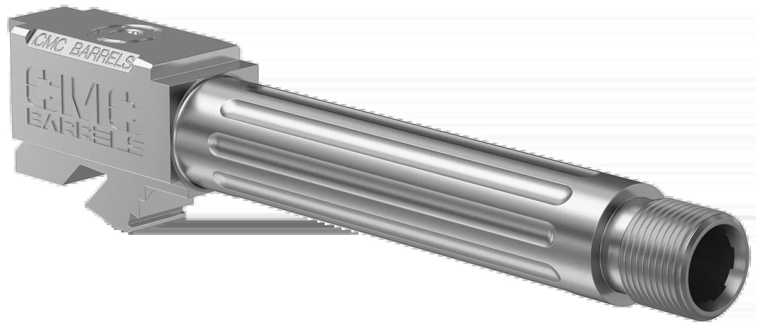 CMC Triggers Match Precision 9mm Luger 4.01" Fluted Threaded Barrel - Glock 19 Gen3-4 - Stainless
