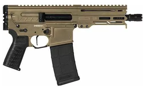 CMMG Dissent MK4 Semi-Automatic Pistol .300 AAC Blackout 6.5" Barrel (2)-30Rd Magazines Polymer Grips Tungsten Cerakote Finish