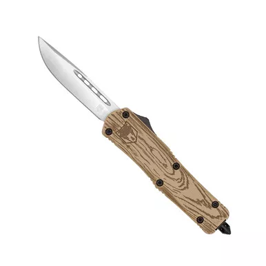 CobraTec Knives FS-3 Medium Wood Grain - 3" D2 Drop Point Blade, Wood Grain Cerakoted Handle