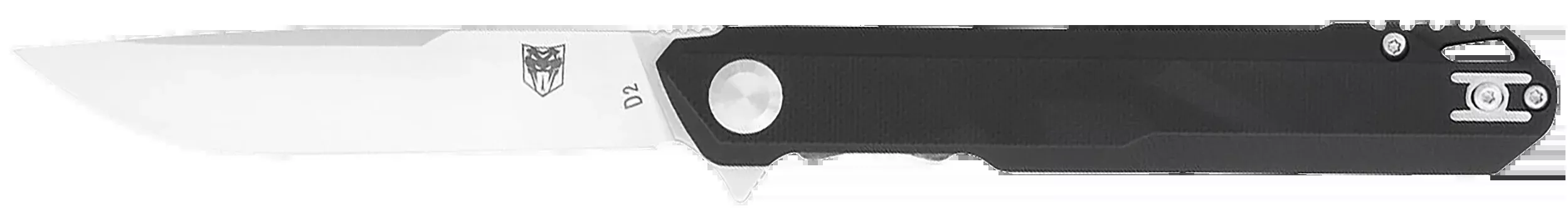 CobraTec Knives Monarch 3.5" Folding Plain D2 Steel Black G10 Handle