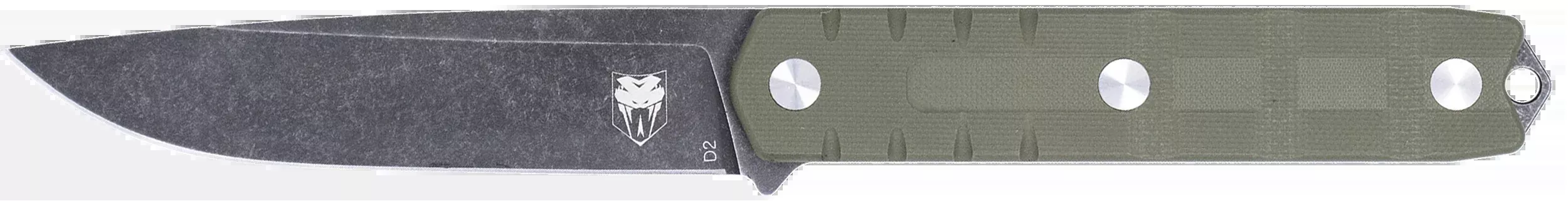 CobraTec Knives Outdoor Warrior 4.5" Fixed Drop Point Plain D2 Steel Stonewashed Blade OD Green G10 Handle