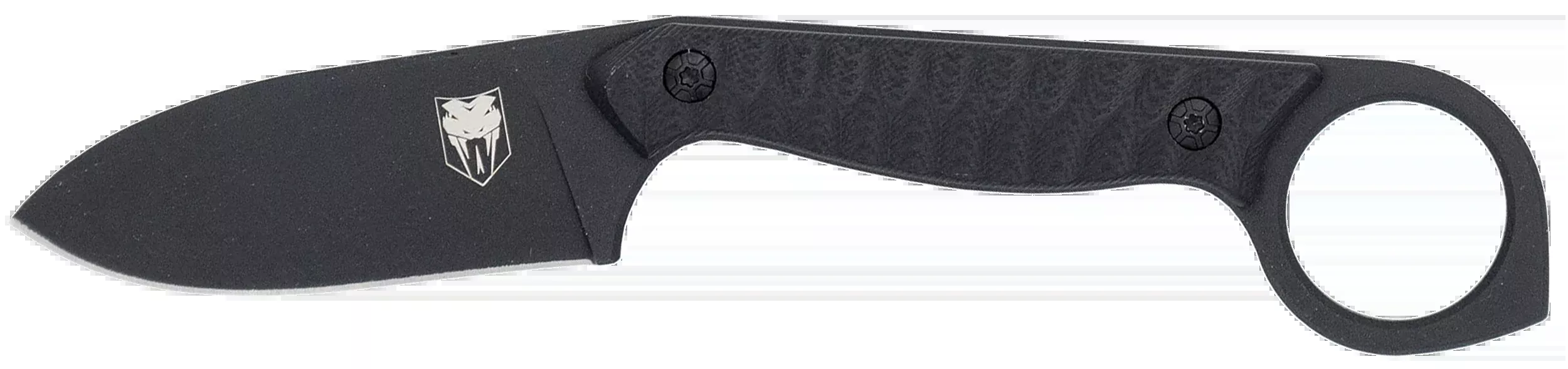 CobraTec Knives Wolfteeth EDC 2.75" Folding Drop Point Plain 14C28N Steel - Black G10 Handle