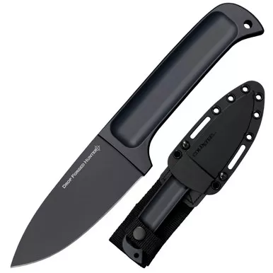 Cold Steel 36MG Drop Forged Hunter Fixed Blade Knife - 4" Gray Teflon 52100 Carbon Steel, Secure-Ex Sheath