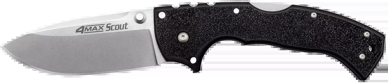 Cold Steel 4-Max Scout 4" Folding Plain Drop Point AUS-10A SS Black Griv-Ex Handle