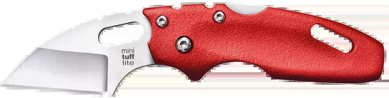 Cold Steel CS20MTR Mini Tuff Lite 2" Folding Plain Sheepsfoot 4034SS Red Griv-Ex Handle