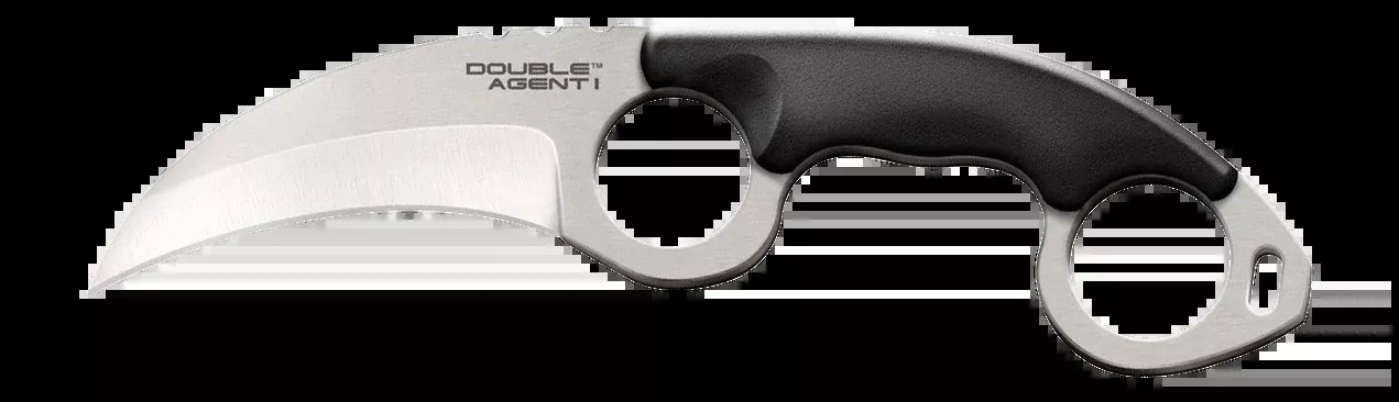 Cold Steel Double Agent I 3" Fixed Plain Karambit AUS-8A Grivory Handle