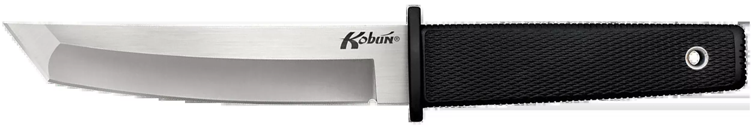 Cold Steel Kobun 5.5" Fixed Tanto Plain AUS-8A SS Black Kray-Ex Handle w/ Secure-Ex Sheath