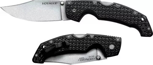 Cold Steel Large Voyager 4" Clip Point Plain Edge Folder
