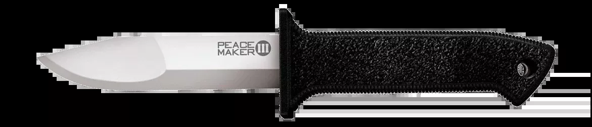 Cold Steel Peace Maker III 4" Fixed Plain Clip Point 4116 SS Black Kray-Ex Handle
