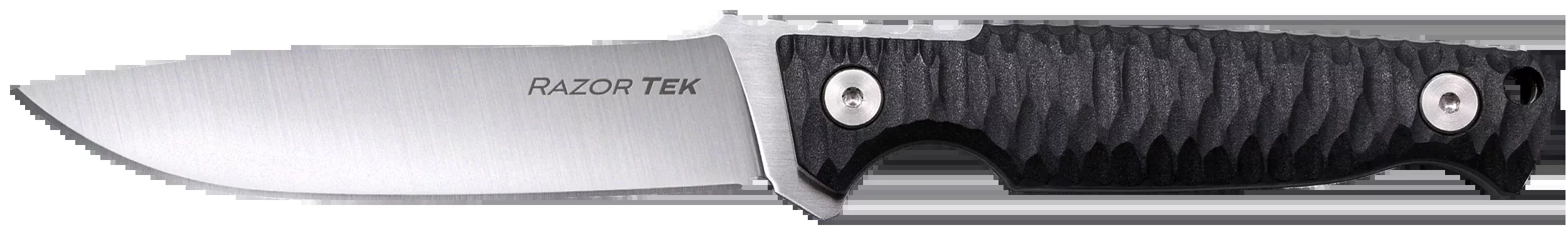 Cold Steel Razor Tek 4" Fixed Clip Point Plain Satin 4116 Krupp SS Black Textured Handle
