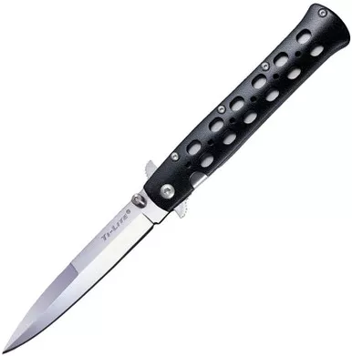 Cold Steel Ti-Lite 4" Japanese AUS-8A Satin Spear Point Blade Black Zy-Ex Handle Folder - CS-26SP