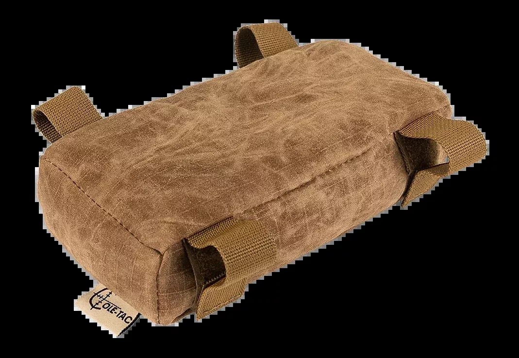 Cole-TAC Flat Bag Waxed Prefilled Rifle Rest - Coyote Brown Cordura Nylon