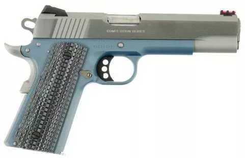 Colt 1911 Competition 70 Series 9mm 5" Barrel 9+1 Rounds Blue G10 Grip w/Logo Stainless Steel Frame Double Action Semi-Auto Pistol O1072CCSBT