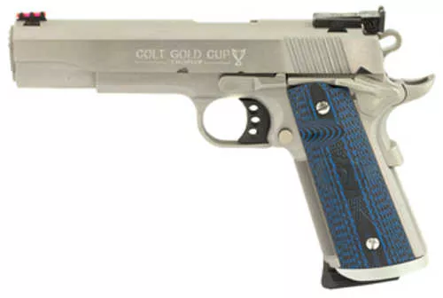 Colt 1911 Gold Cup Trophy 45 ACP 5" National Match Barrel 7 Round Fiber Optic Front Sight Adjustable Bomar Rear Single Action Semi Auto Pistol