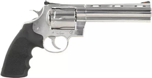 Colt Anaconda 45 Colt (Long Colt) 6 Shot 6" Stainless Vent Rib Barrel, Cylinder & Frame, Black Grip