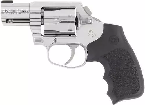 Colt King Cobra 357 Mag 6 Shot 2" Stainless Steel Barrel, Cylinder & Frame, Black Hogue Overmolded Grip, Exposed Hammer, DA/SA